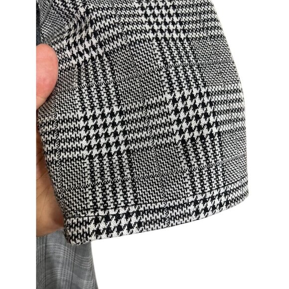 Retro Plaid Tweed Dress XL Black Preppy Academia Neutral Festive Holiday Classic - Picture 3 of 9